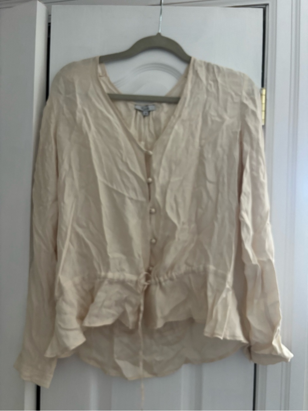 Rails Cream Star and Moon Button-Front Drawstring Blouse